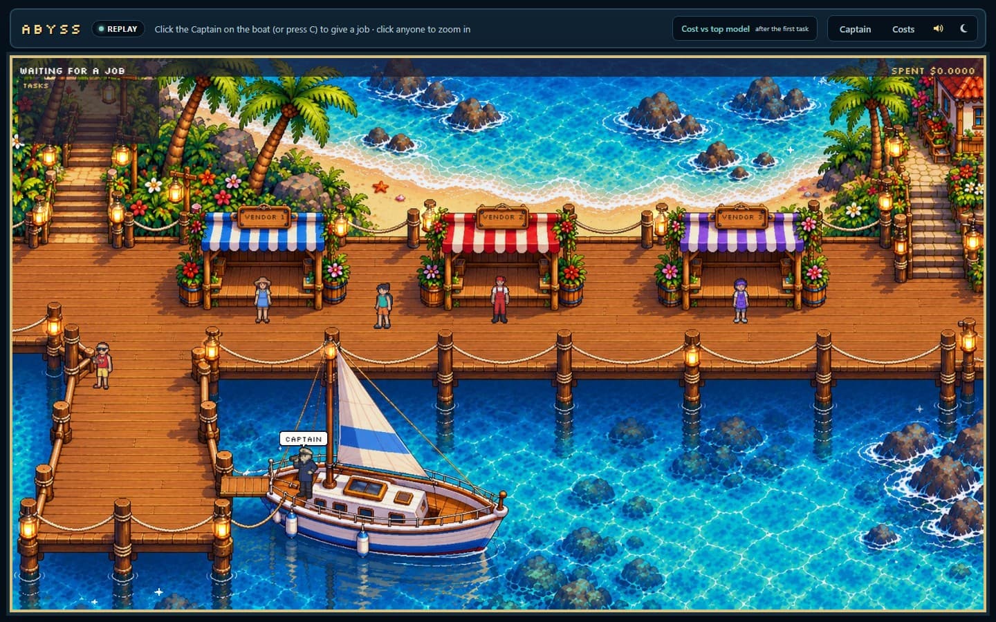 Abyss running locally in its built-in fixture replay mode
